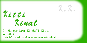 kitti kinal business card